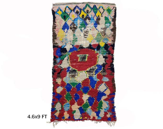 5x9 Moroccan Area Rug: Authentic Vintage Decor!