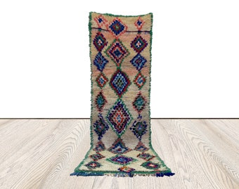 Berber narrow Rug, 2ft by 9ft ft Moroccan Vintage runner Rug.