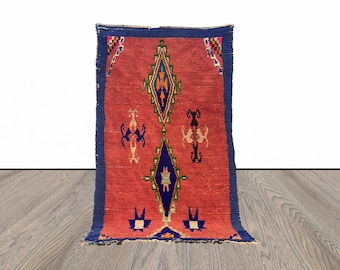 4x7 Feet Berber Moroccan Tribal Area Rug.