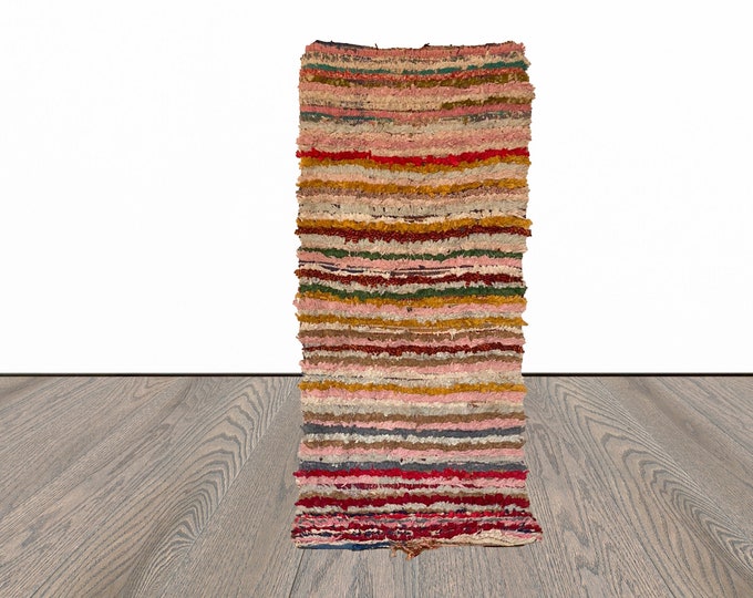 3x7 ft Moroccan striped runner rug!