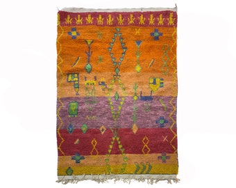 Moroccan Berber area Rug, custom Handwoven Wool Rug.