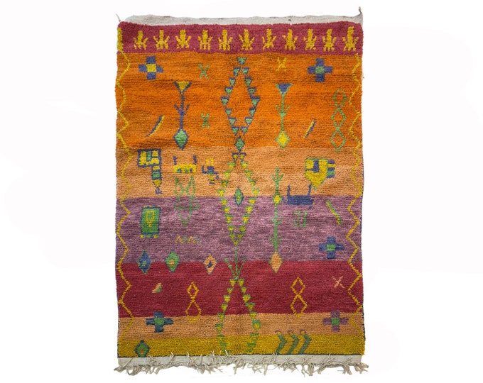 Moroccan Berber area Rug, custom Handwoven Wool Rug.