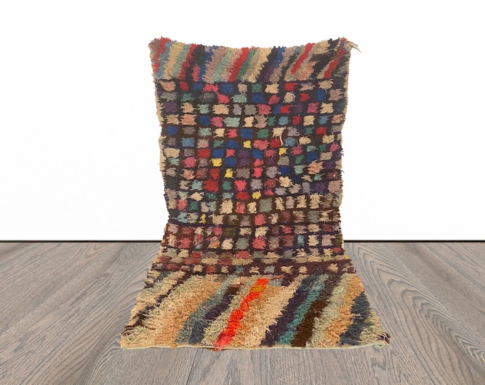 Moroccan vintage Berber rug 3x6 ft!