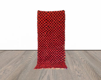 Moroccan checkered runner rug 3x9 ft!