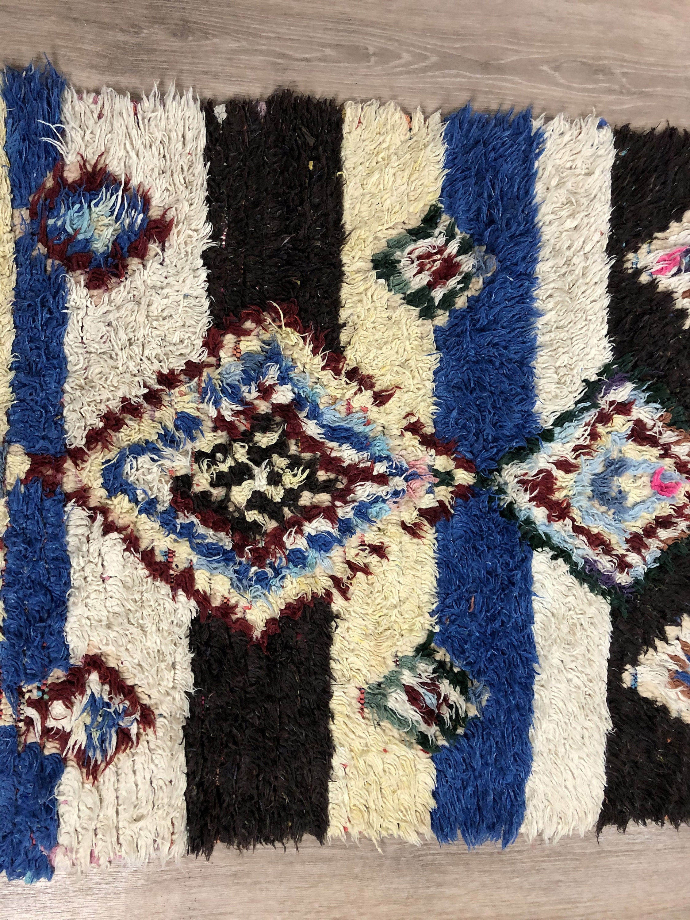 Blue and White Kitchen Runner Rug 3x7 Moroccan Berber Tribal Etsy