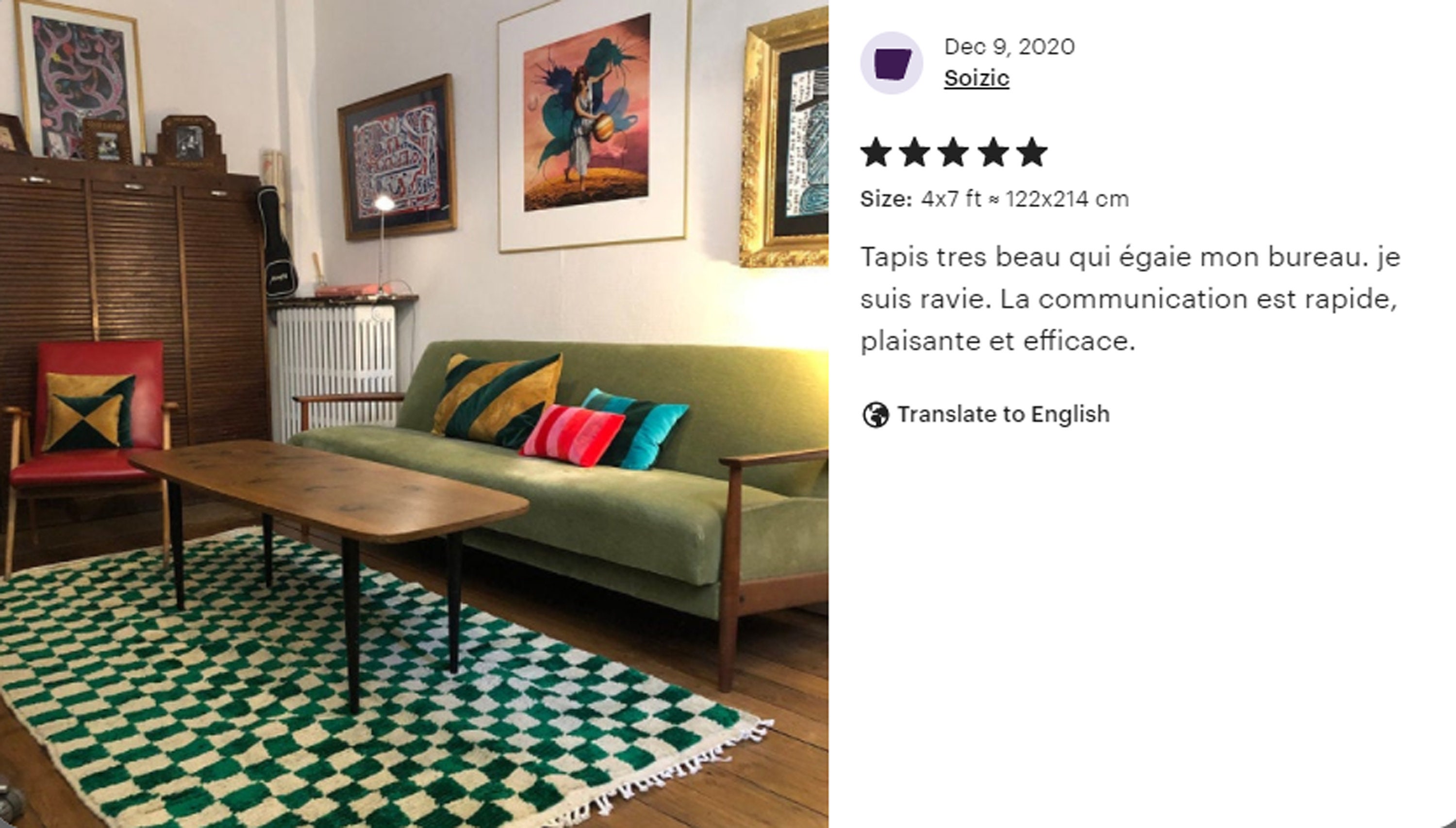 Floor & Rugs Home & Living checkerboard rug colorful rug trendy Green