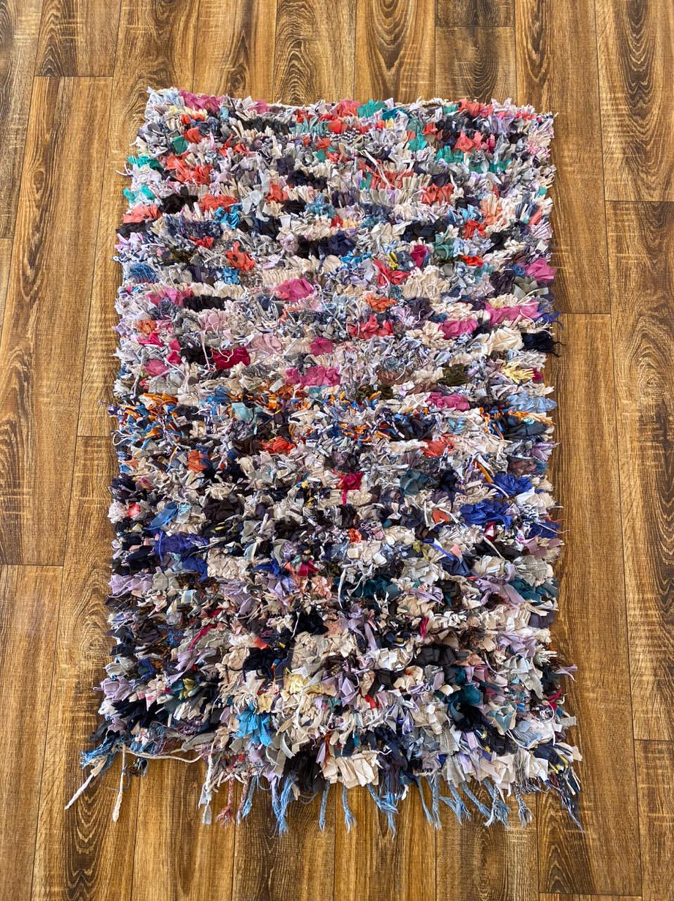 3x4 Ft Small Boucherouite Moroccan Rug. - Etsy