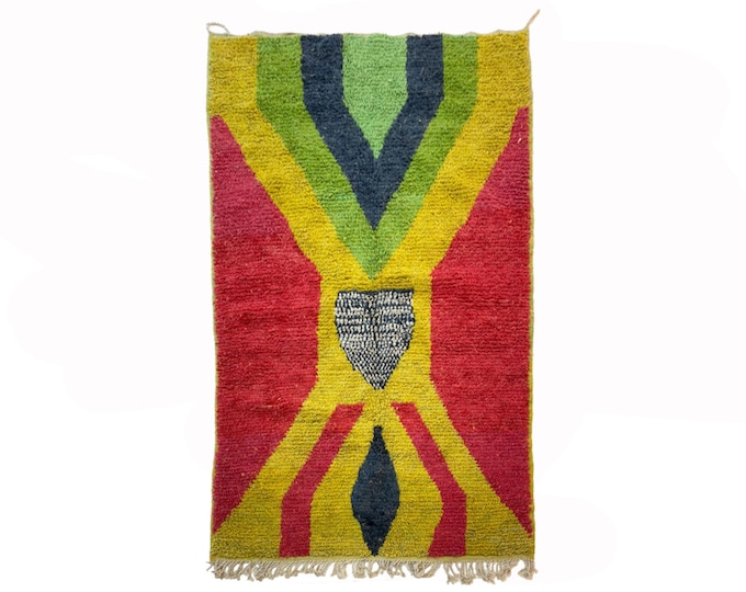 Moroccan Berber Rug: Handmade Wool Area Rug, Colorful Unique Home Decor Rug!