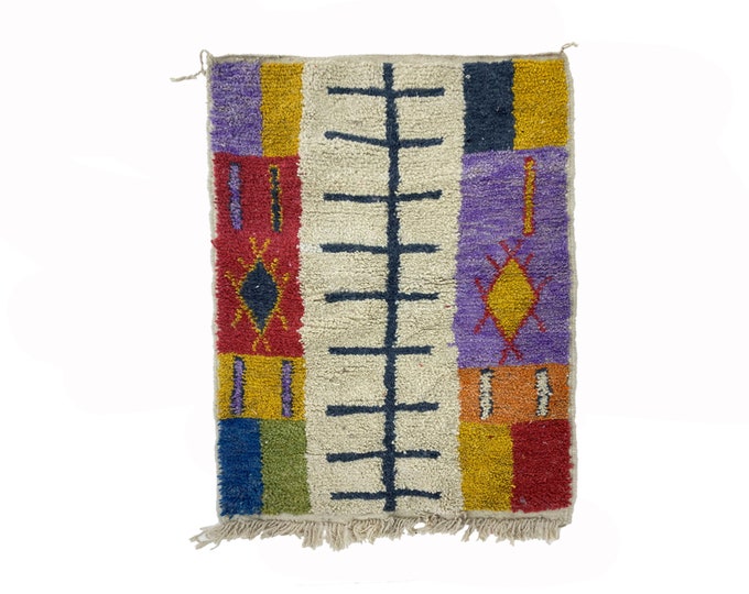 Colorful Moroccan Berber Area Rug, Custom Handmade Woven Berber Colorful Rug!