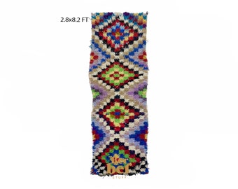 Tappeto vintage marocchino tessuto a mano, 3x8.