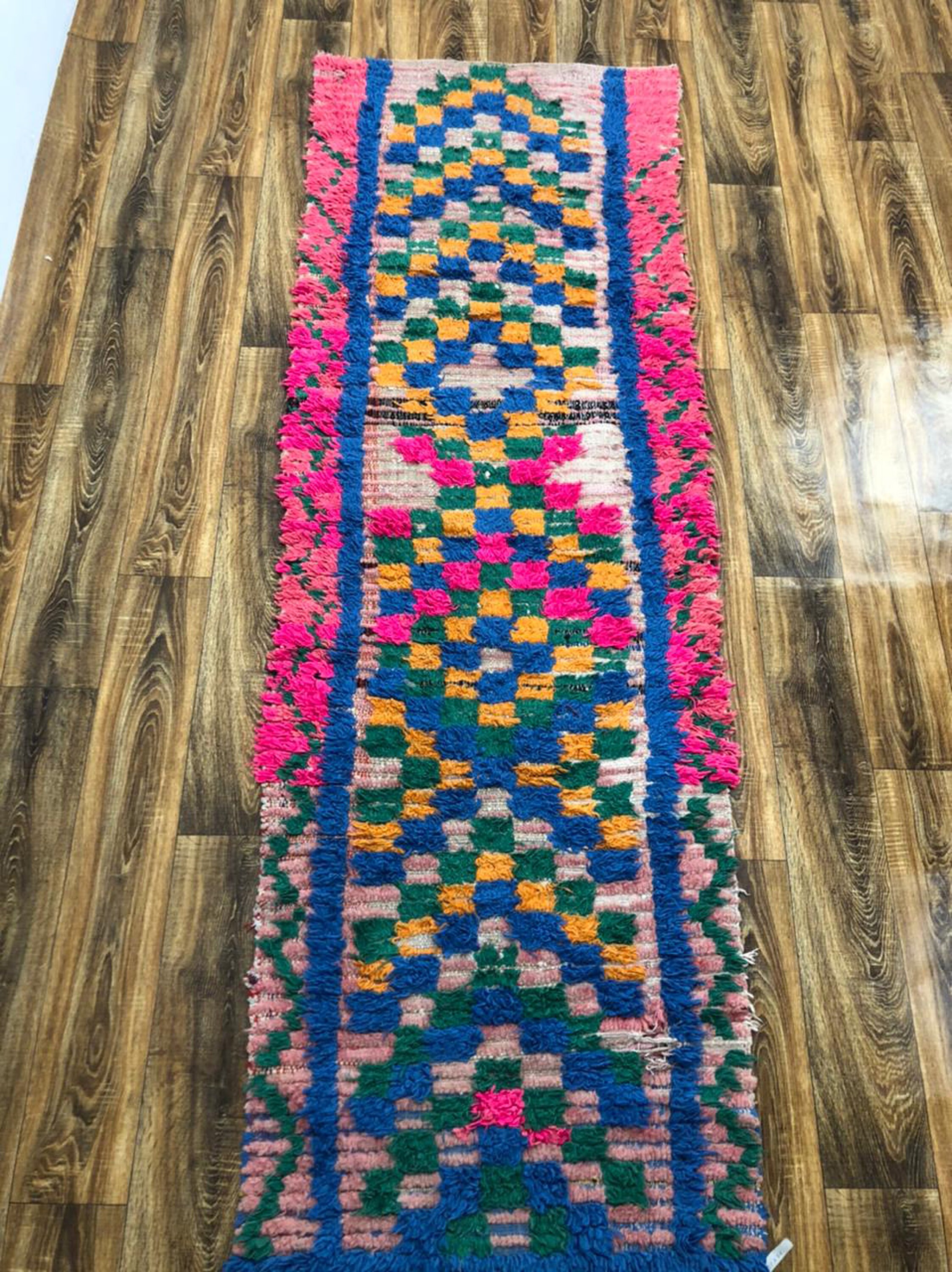 3x8 ft Moroccan vintage woven runner rug!
