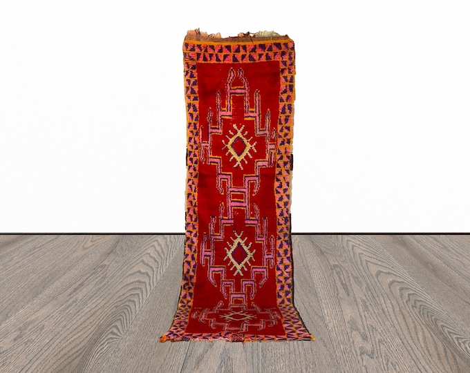 2x9 ft Moroccan narrow Berber runner rug!