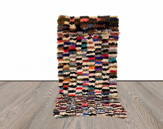 Colorful Berber Moroccan rug 3x6 ft!