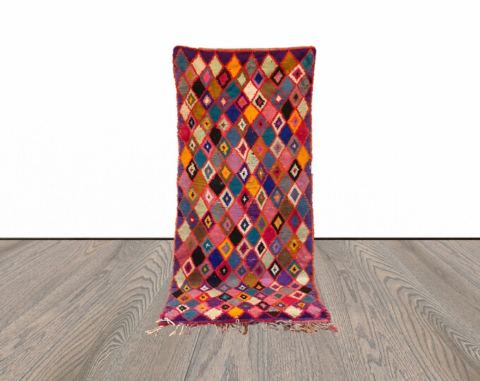 4x8 ft Moroccan colorful vintage rug!