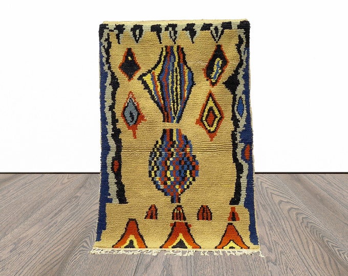 6x4 Feet Berber Moroccan Shag Area Rug.