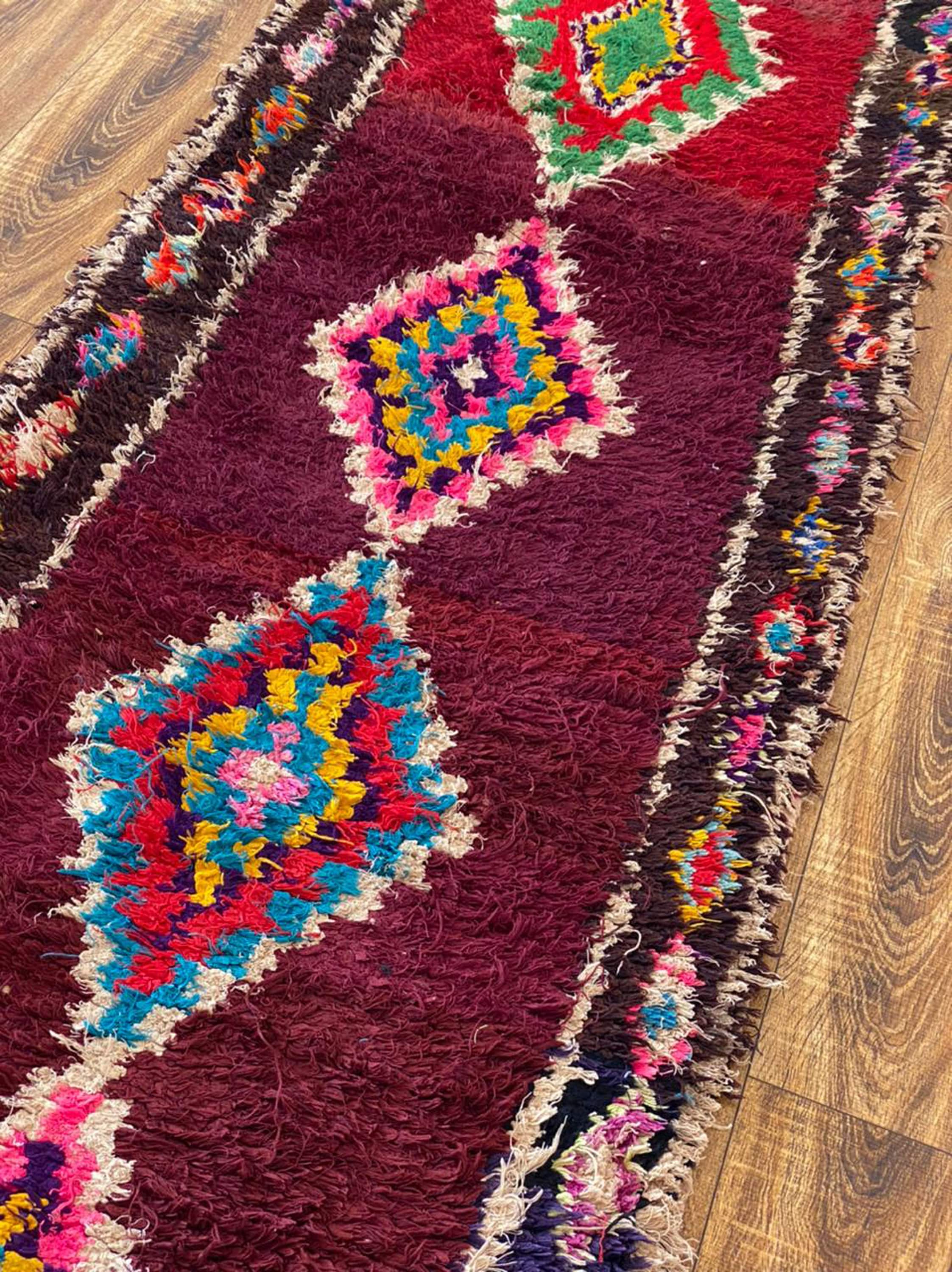 Moroccan vintage runner rug 3x9 ft!