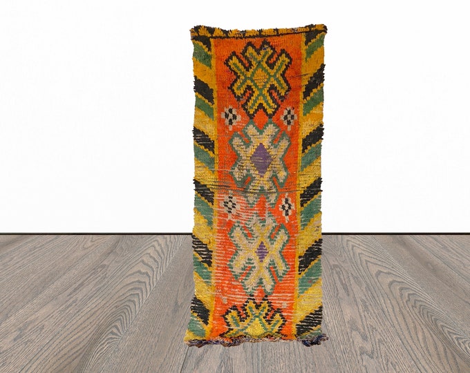 2x6 ft Moroccan small colorful rug!