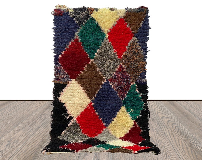 Berber Handwoven colorful runners Rug, 3x6 Narrow Moroccan runner rug