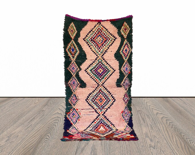 3x7 ft Moroccan woven colorful rug!