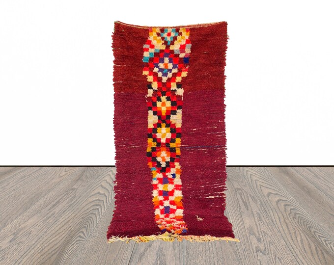 3x7 ft Berber Moroccan colorful area rug!