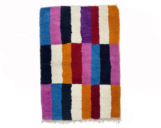 Custom Hand-Knotted Wool Rug, Berber Moroccan Artisan Crafted Rug!