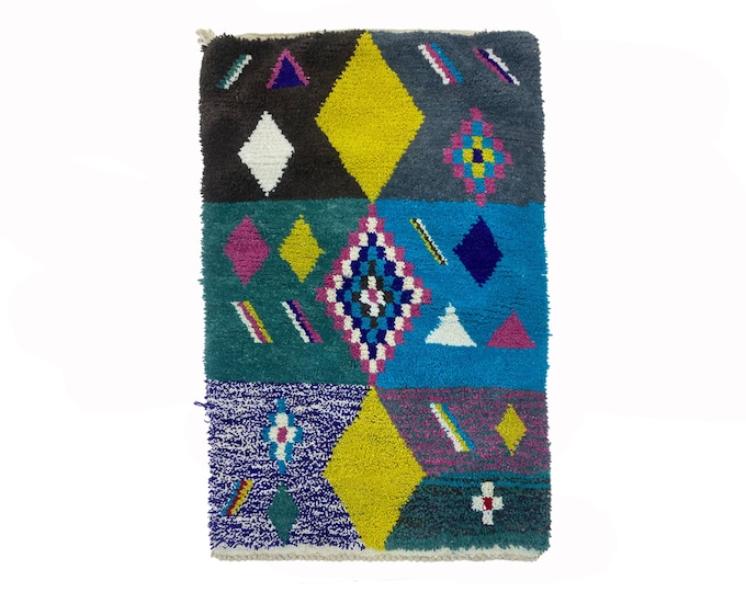 Moroccan Colorful Area Rug, Handwoven Berber Colorful Rug, Customized for Your Space!