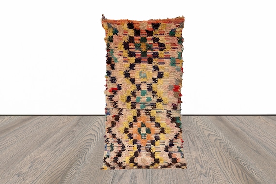 Grand Tapis Marocain Berbère En Laine – 6,5 X 9,5 Ft – Motifs Abstraits Colorés – Style Boho Art Déco