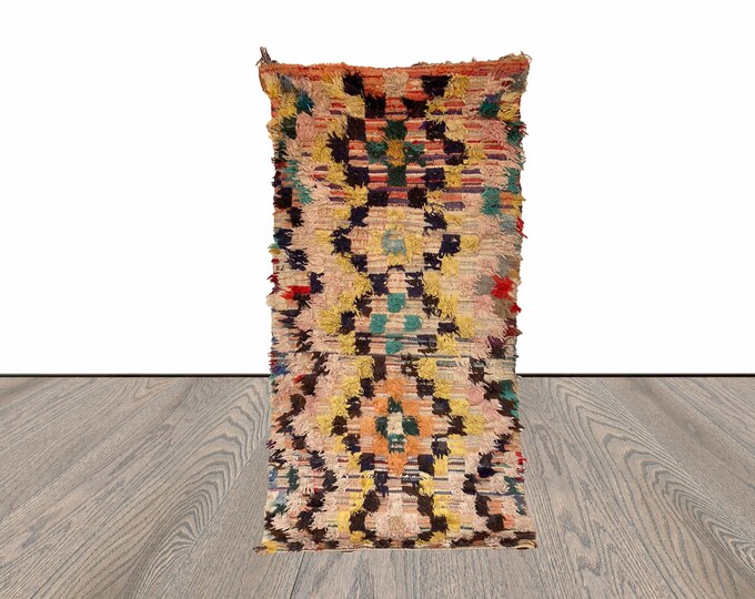 Moroccan Berber colorful rug 3x6 ft!