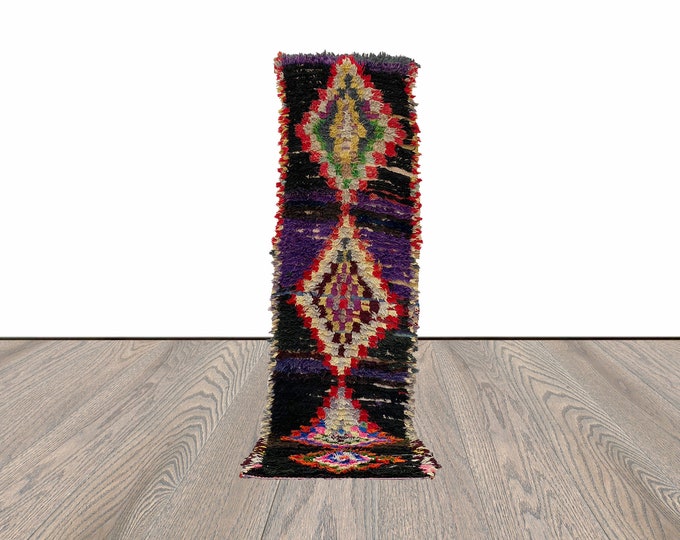 2x10 Long Hallway Moroccan Colorful Runner Rug.