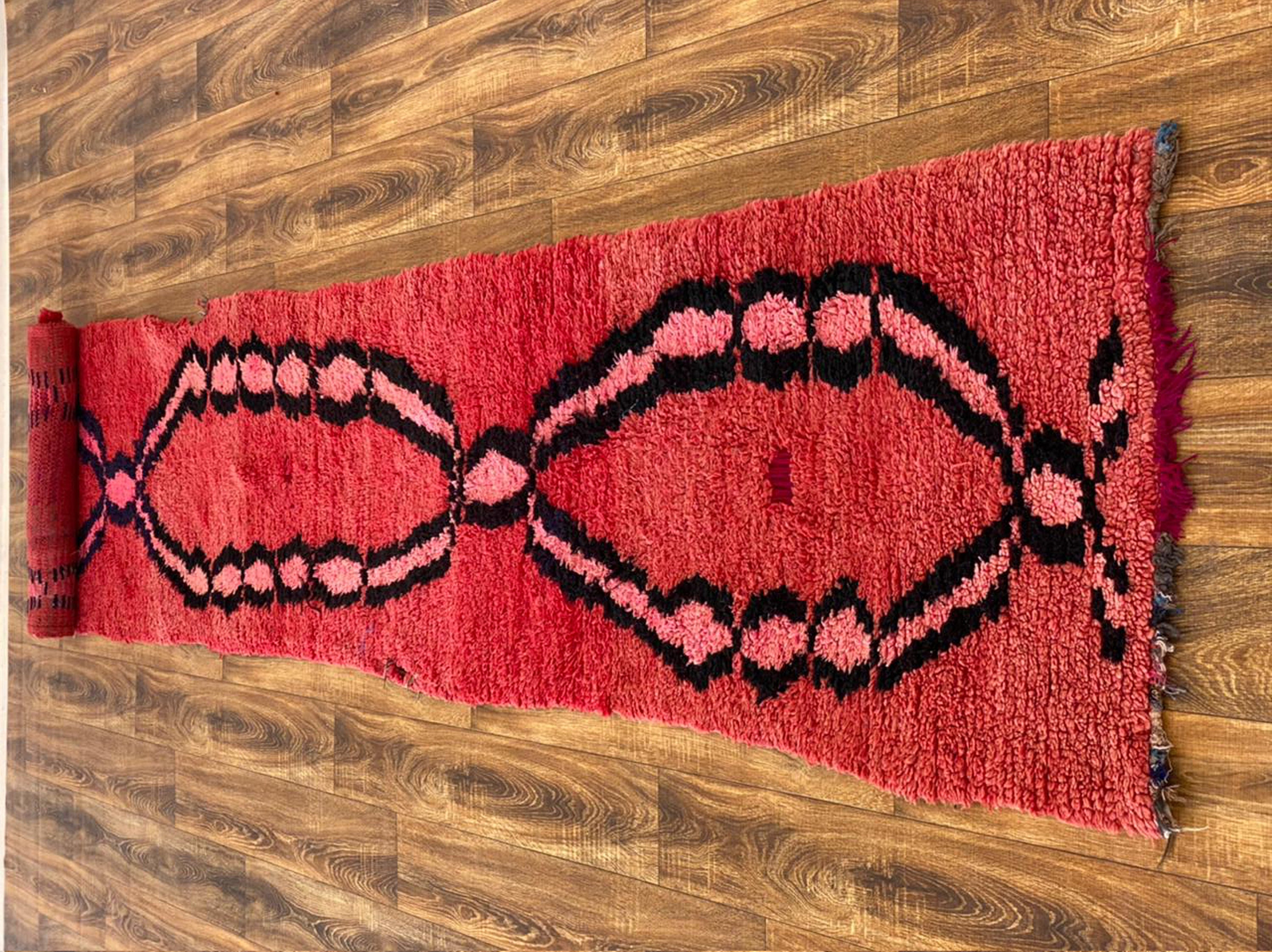 2x13 ft Moroccan vintage runner, Berber woven runner rug!
