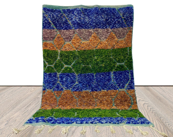 5x8  feet, Moroccan large Rugs, Berber Colorful Wool Rug.