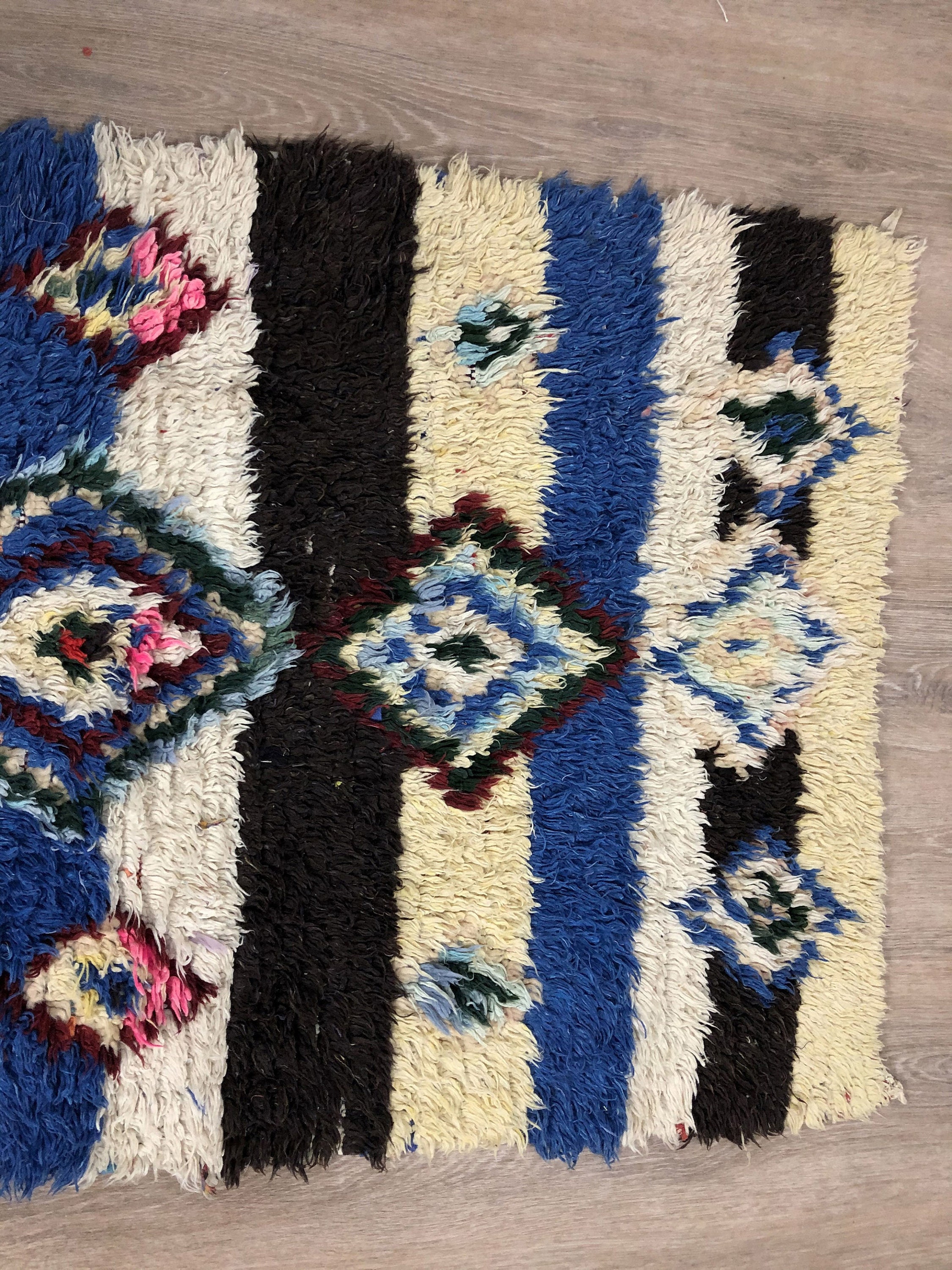 Blue and White Kitchen Runner Rug 3x7 Moroccan Berber Tribal Etsy