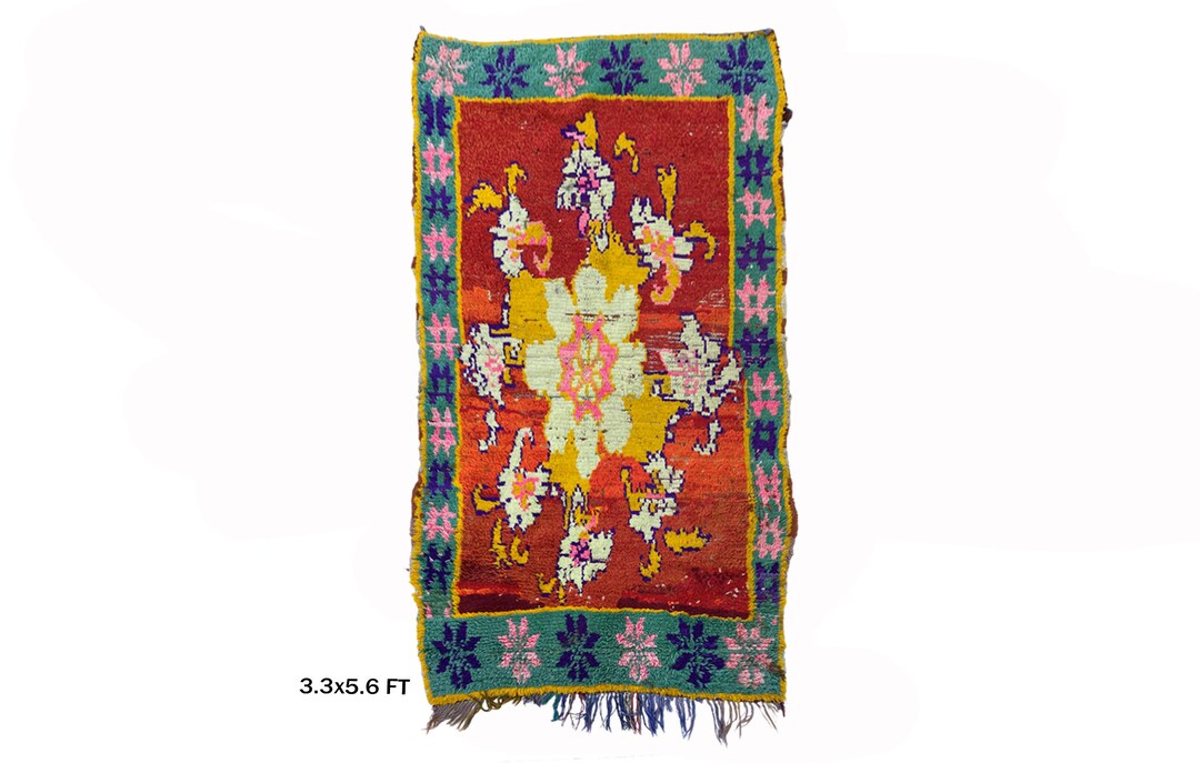Small Moroccan Rug, Vintage Living Room Rug, Berber 3x6 Decor Rug. - Etsy