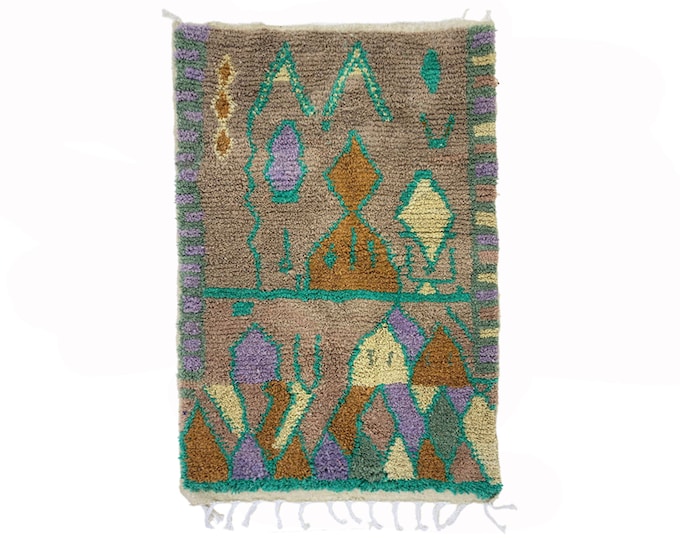 Personalized Colorful Moroccan Wool Rug, Handcrafted Rug for Your Home!