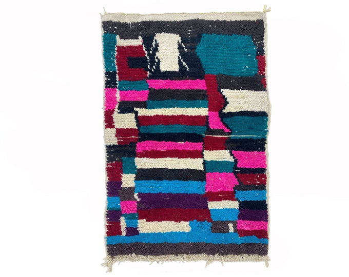 Custom Moroccan Berber Wool Rug: Handmade Area Rug, Berber Hand knotted Rug!