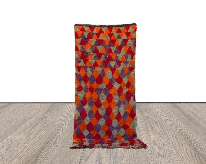 Berber Moroccan woven rug 3x8 ft!