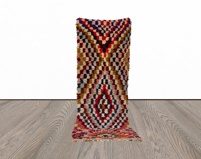 Berber Moroccan runner rug 3x8 ft!