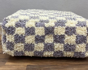 Checkered Pouf: Moroccan checker floor pillow for room decor!