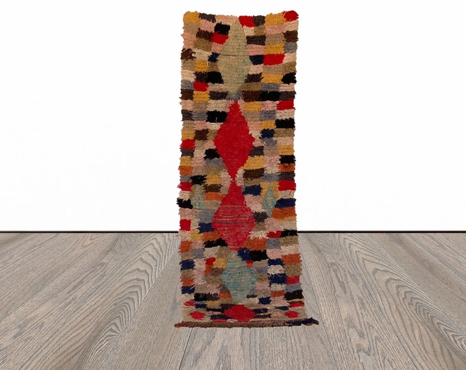 Moroccan colorful runner rug 2x7 ft!