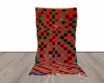 5x9 ft Moroccan vintage checkered rug!