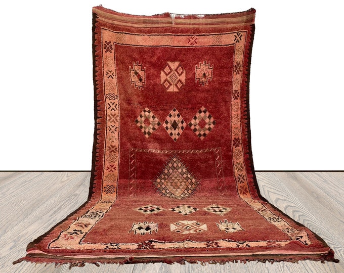 5 x 12 ft, moroccan vintage bohemian rugs, berber old rug.