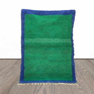 Handmade berber moroccan green rugs.