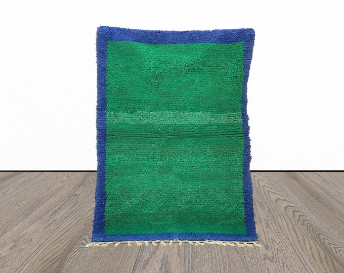 Handmade berber moroccan green rugs.