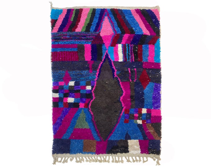 Elegant Handmade Moroccan Berber Area Rug, Add Vibrant Style to Your Living Room!