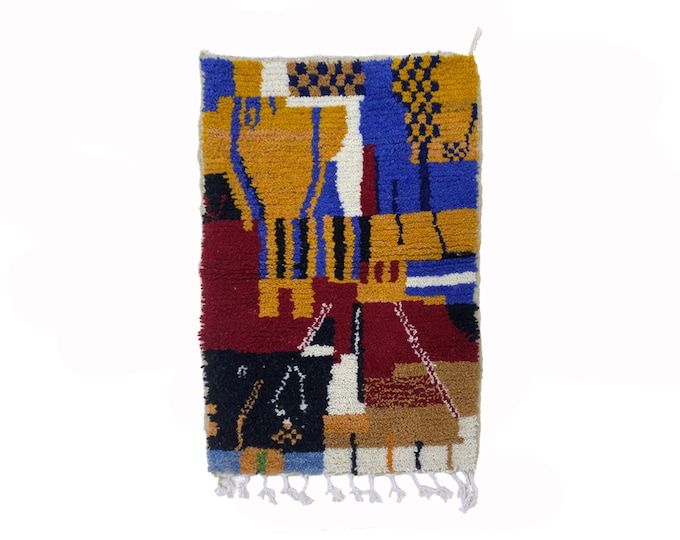 Moroccan Berber Rug Tapestry, Custom-Made colorful Moroccan Rug, handmade kitchen rug!