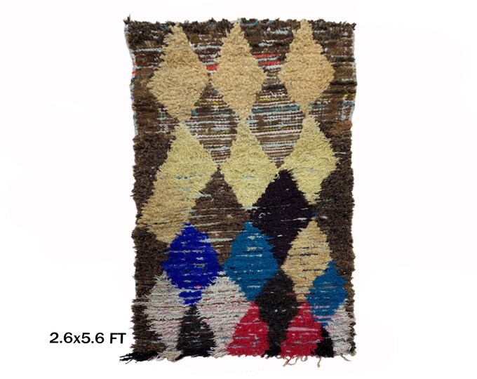 Moroccan diamond 3x6 runner rug.