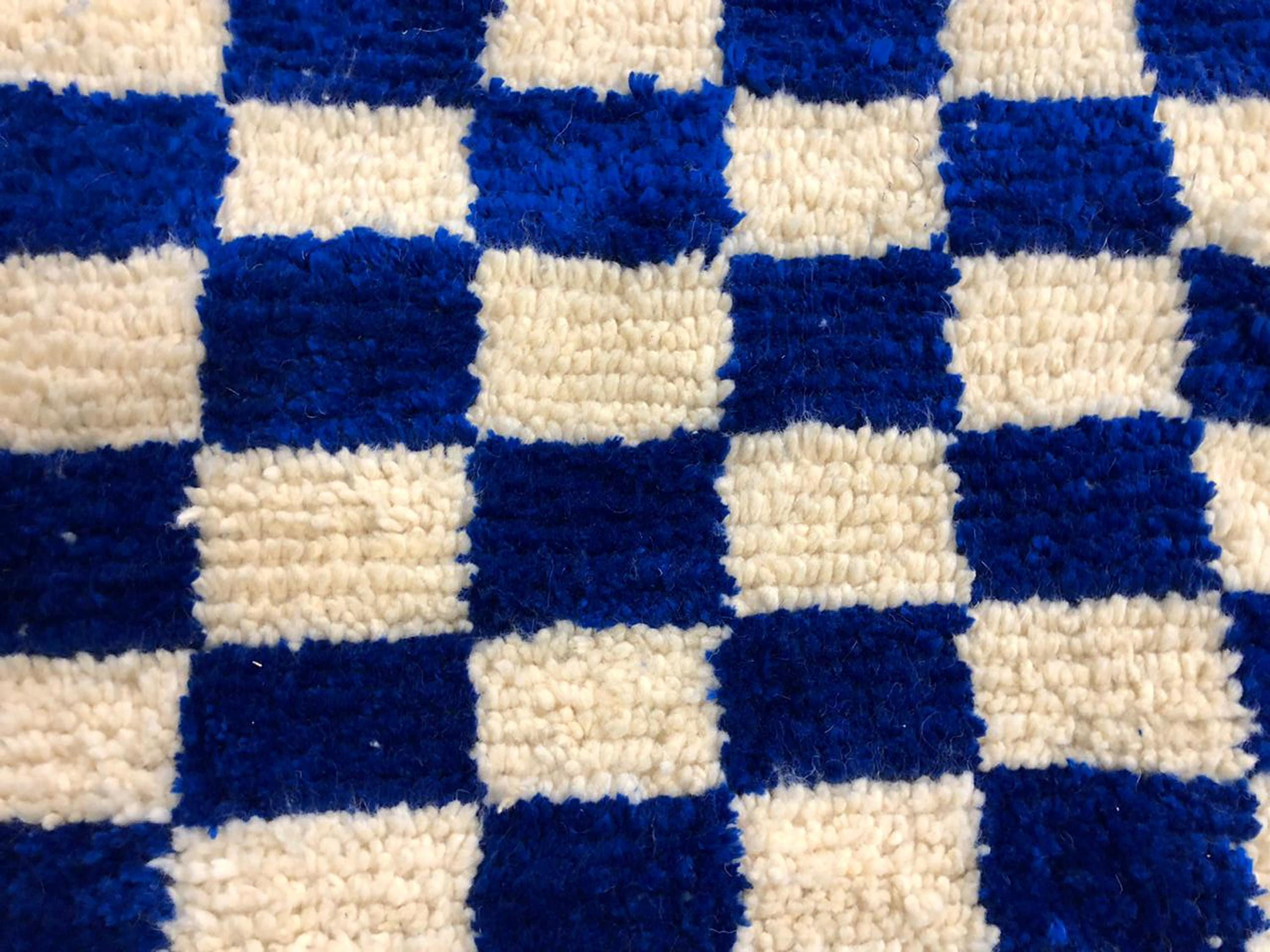 Black and white Checkered runner rug!