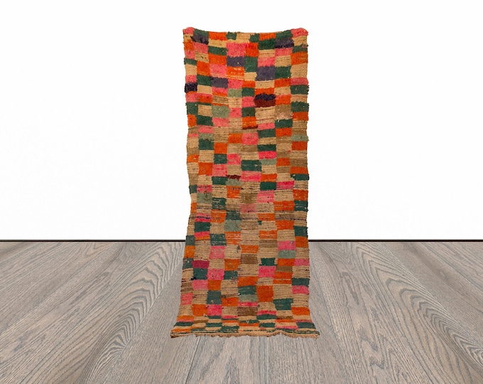 3x9 ft vintage Moroccan colorful runner rug!