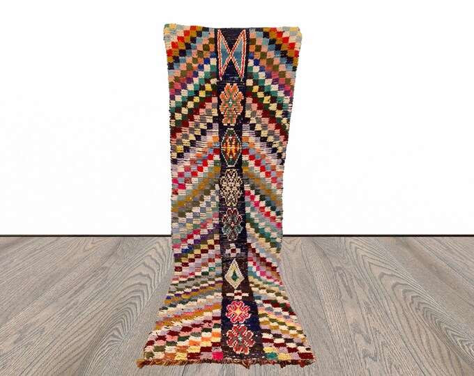 3x10 ft Moroccan vintage Berber long runner rug !