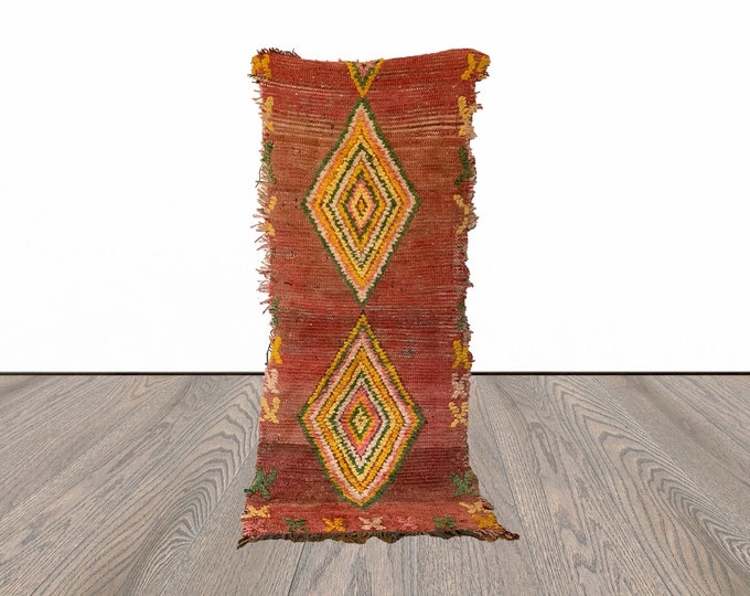 3x7 ft Moroccan area vintage rug!